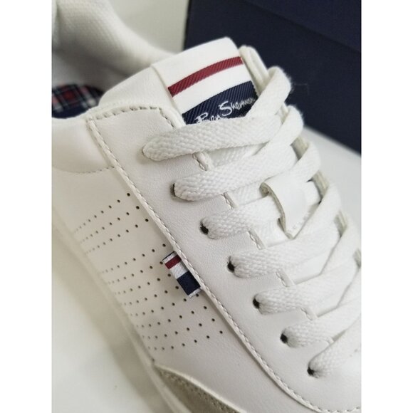 Ben Sherman Men's‎ Glasgow Low Casual Sneakers in White/Beige - Size US 8 - Picture 8 of 12